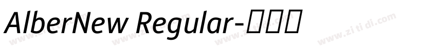 AlberNew Regular字体转换
